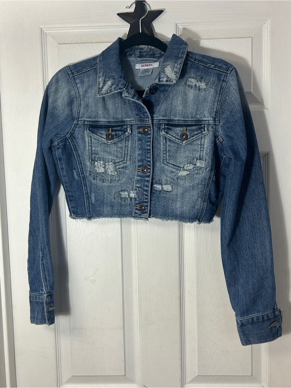 Denim cropped jacket